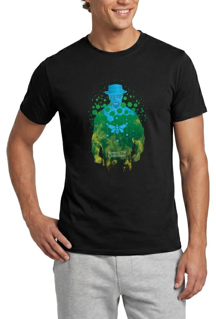 Spreadshirt Breaking Bad Respektiere Die Chemie Walter White Männer T-Shirt, M, Schwarz