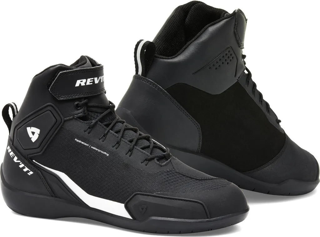 Chaussures Moto Imperméables G-FORCE H2O REV'IT - Noir Blanc Pointure 46
