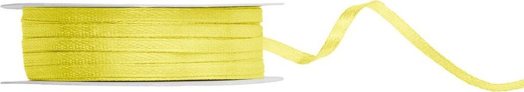 Satin Geschenkband gelb 50m 3mm breit