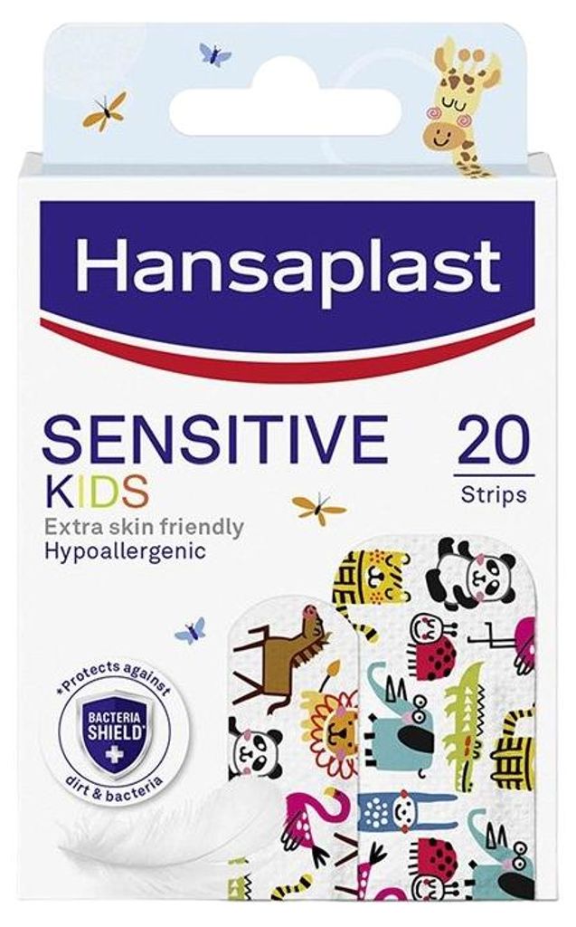 Hansaplast Kids Sensitive, Rechteckig, Mehrfarbig, 20 Produktbild 