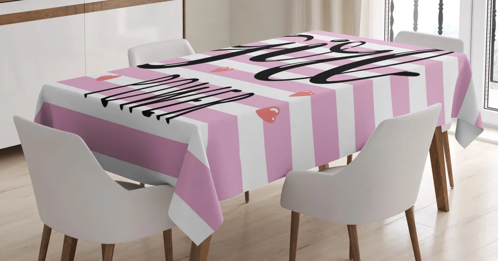 Tovaglia Antimacchia ABAKUHAUS 140x170 Rosa | Lavabile Senza Stiro