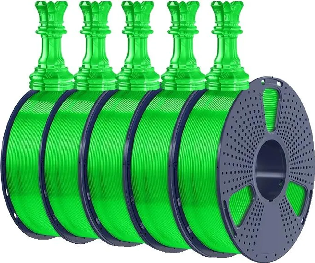 Filament 3D PETG 1,75 mm Transparent Vert 1kg Écologique Haute Qualité