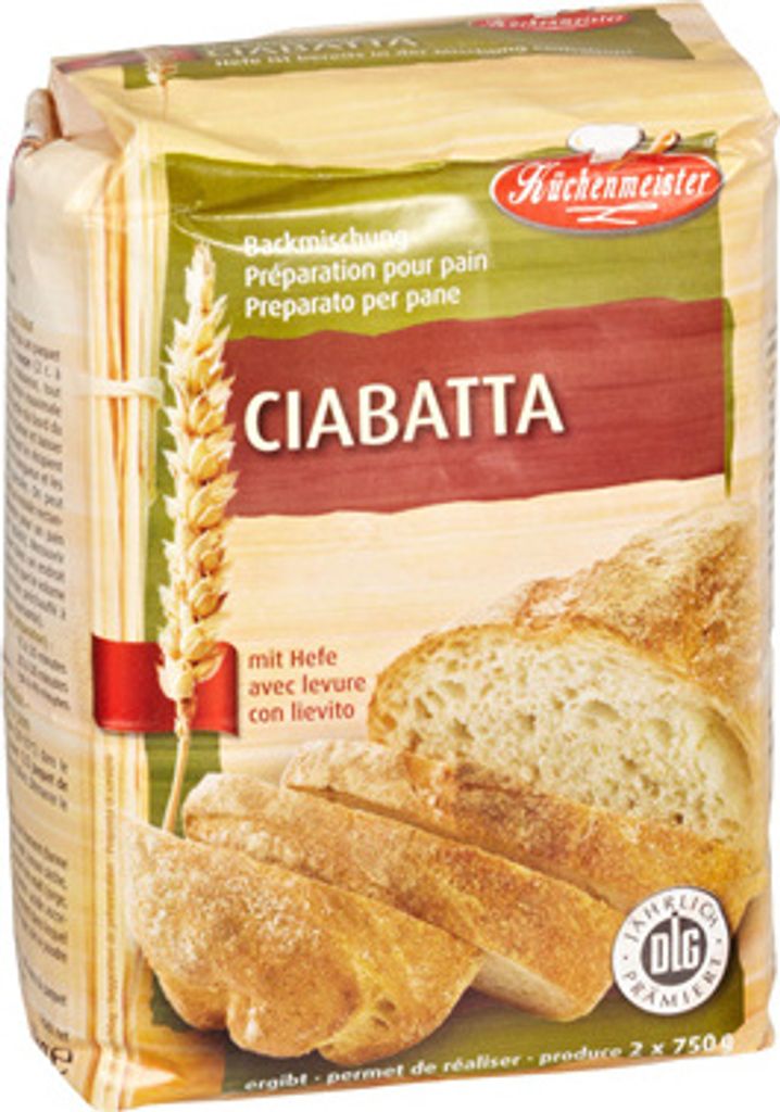 Friesinger Mühle Küchenmeister Ciabatta Brot Backmischung 1000g
