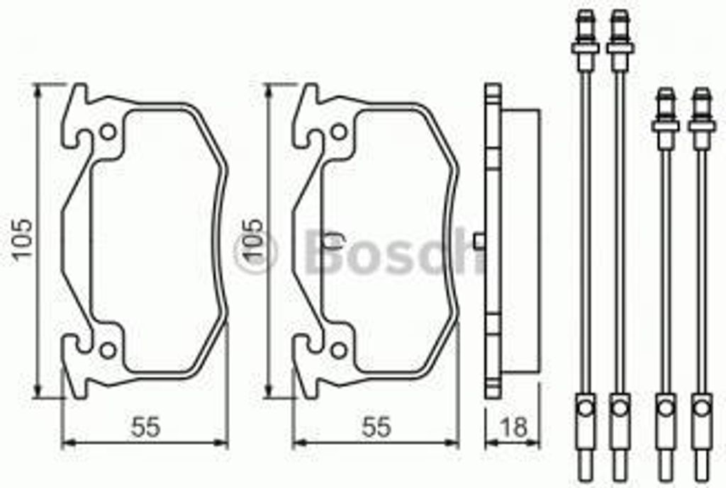 Bosch Bremsbelagsatz, Scheibenbremse  0 986 466 350 Produktbild 