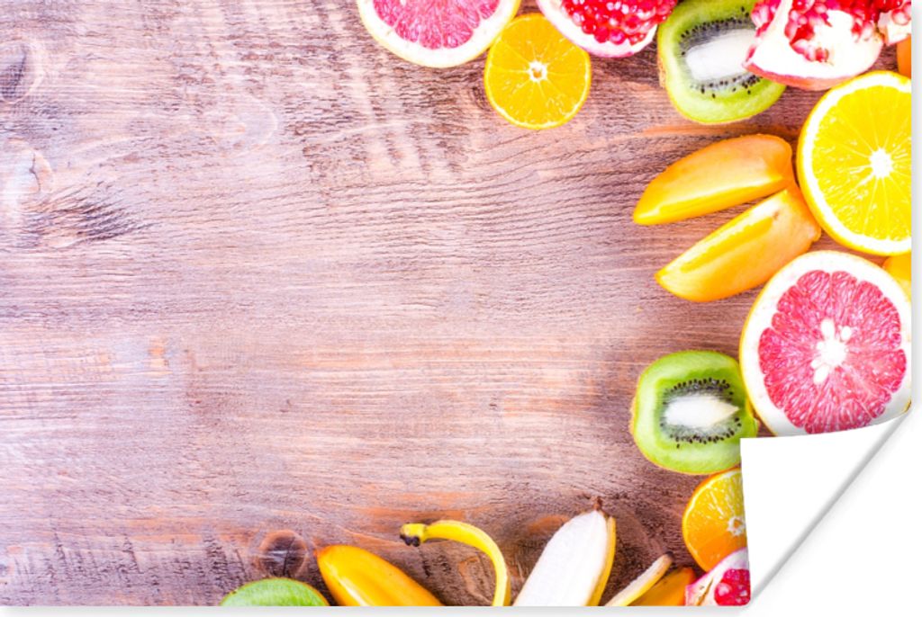 MuchoWow Poster Obst - Zitrusfrüchte - Küche - Sommer 90x60 cm - Schlafzimmer