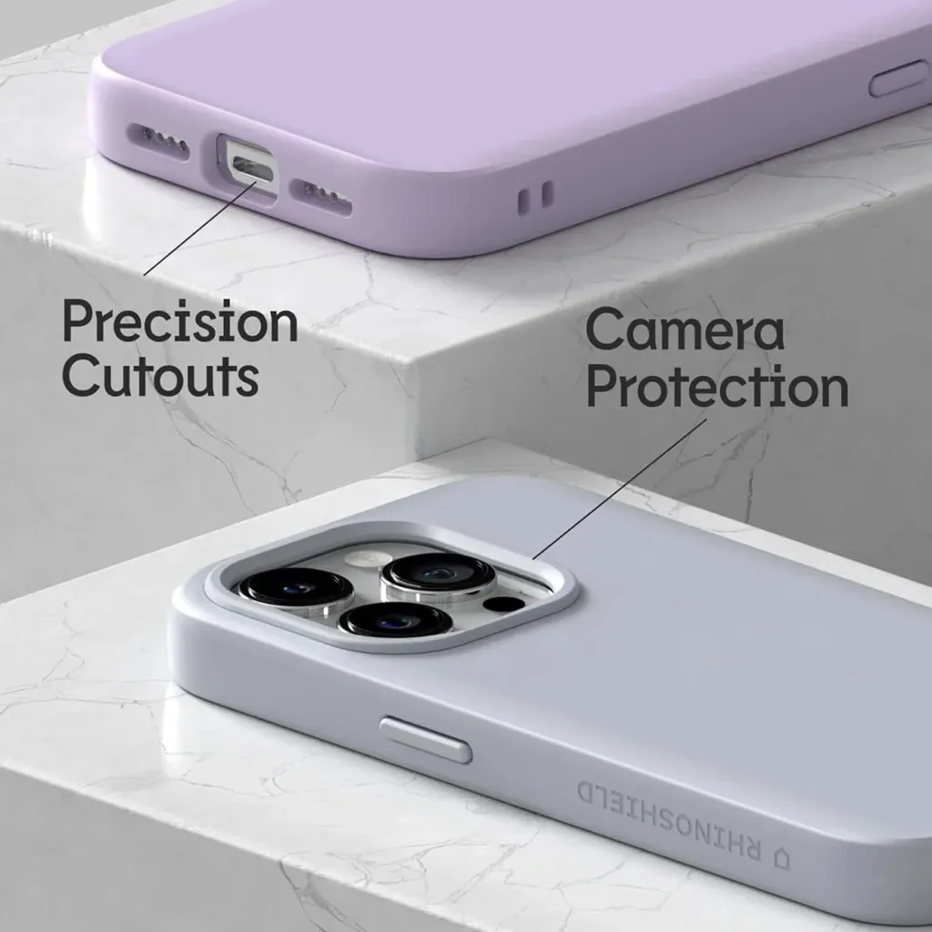 Coque iPhone 15 Plus RhinoShield Soft Case en silicone gris anthracite - 9