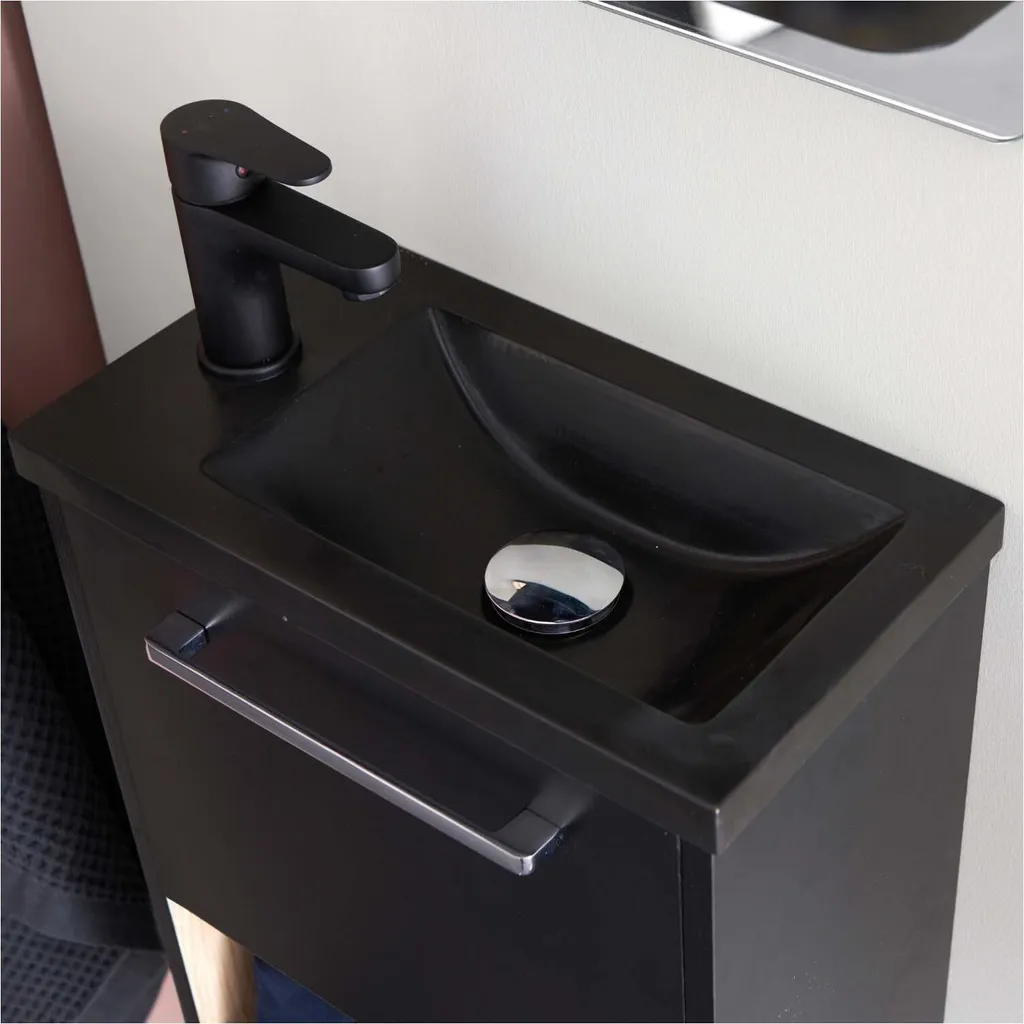 Meuble Lave-mains NIKA : Solution Rangement pour Petits WC Encombrés