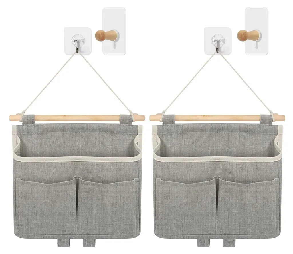 Organiseur mural pour bureau et école avec 3 casiers de rangement gris