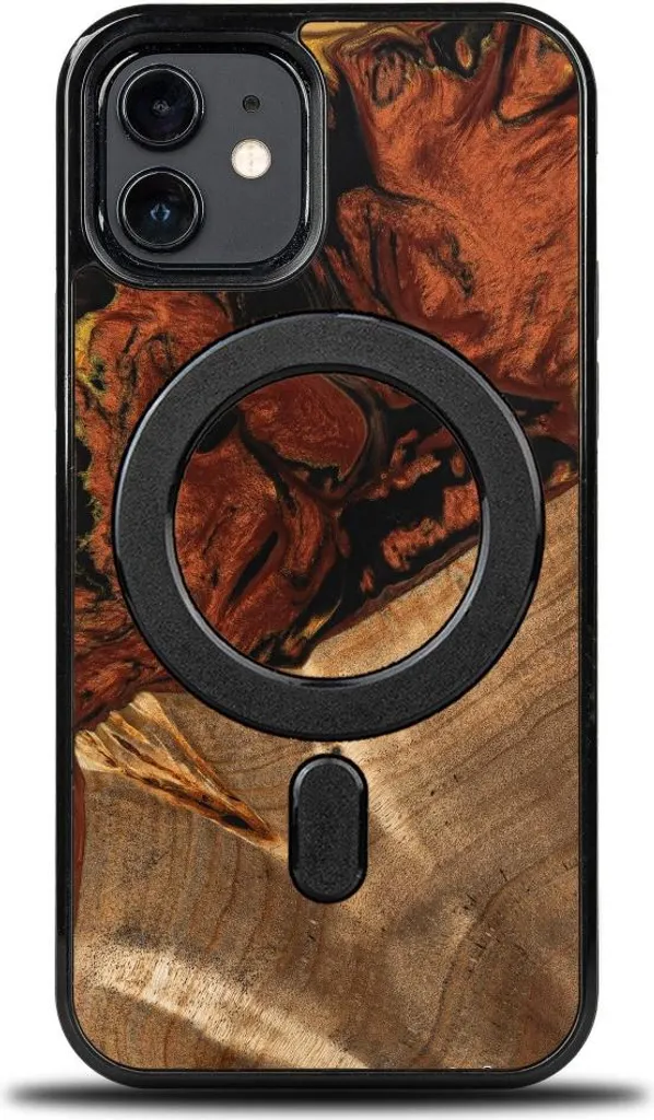 Custodia Legno iPhone 12 Pro Bewood - Elemento Fuoco con MagSafe N52