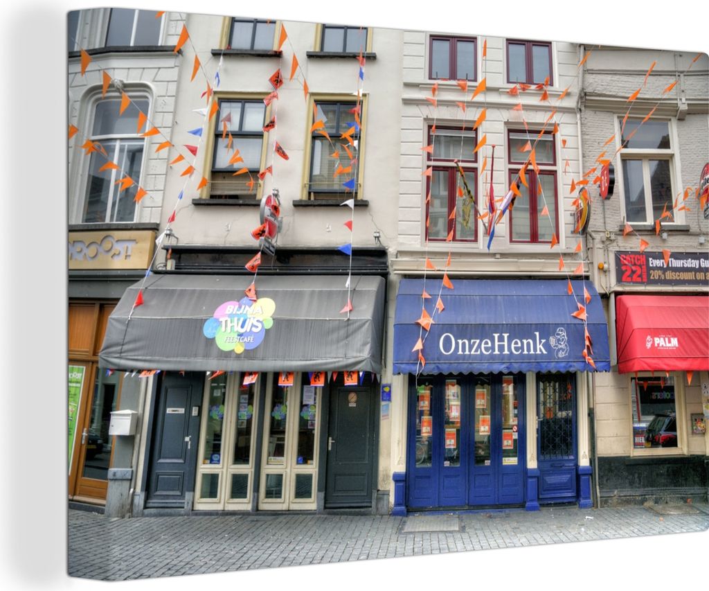 OneMillionCanvasses - Leinwandbilder - 140x90 cm, Breda - Niederlande - Architektur, Wandbilder Kunstdruck Wanddekoration - Foto auf Leinwand - G...