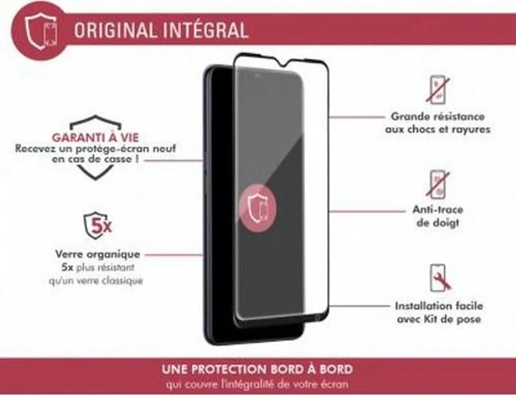 Force Glass Pellicola Oppo Find X2 Lite - Vetro Temperato 2.5D Nero