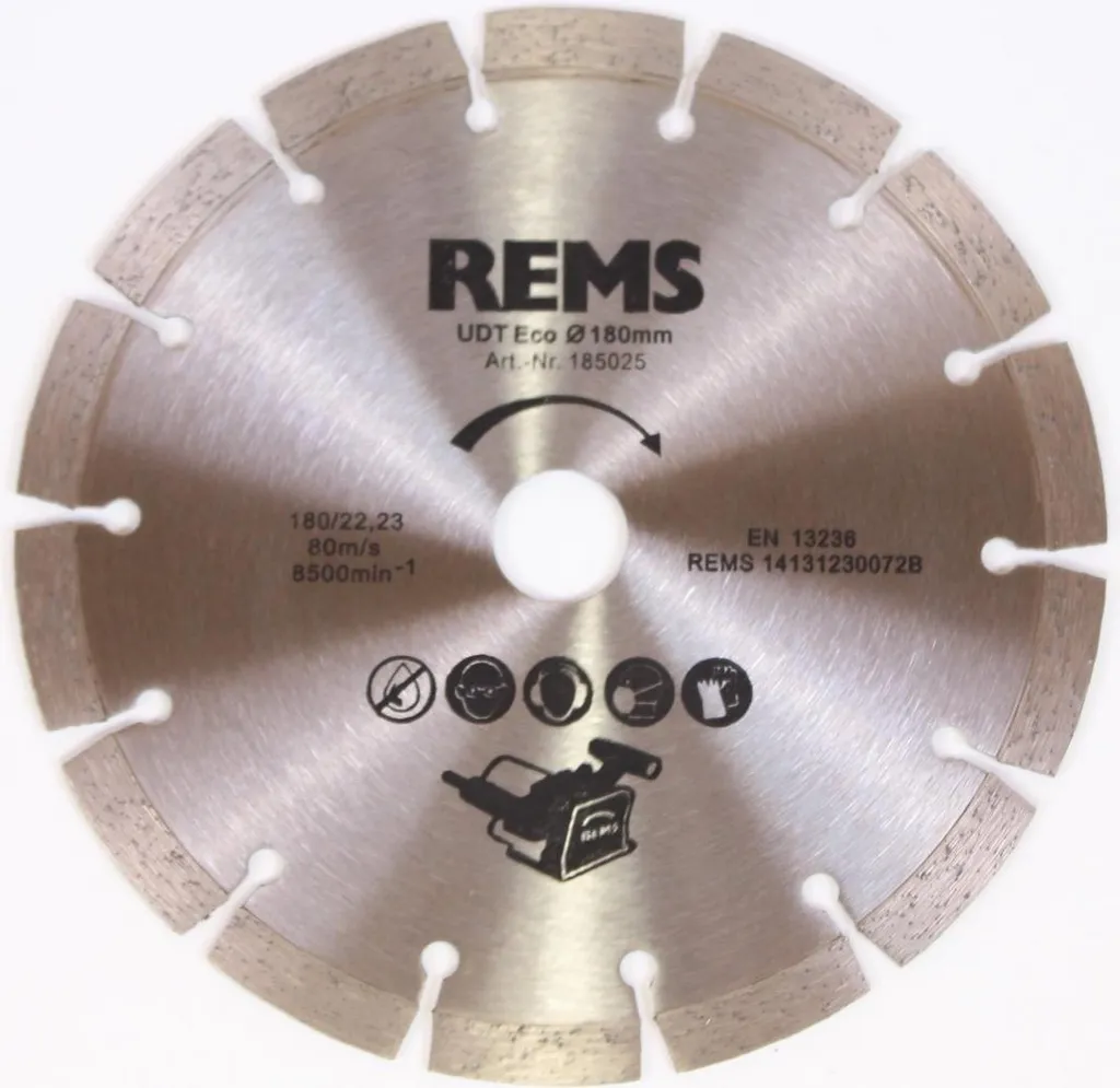 REMS 185025 Disco Diamantato 180mm Eco per Scanalatori Krokodil