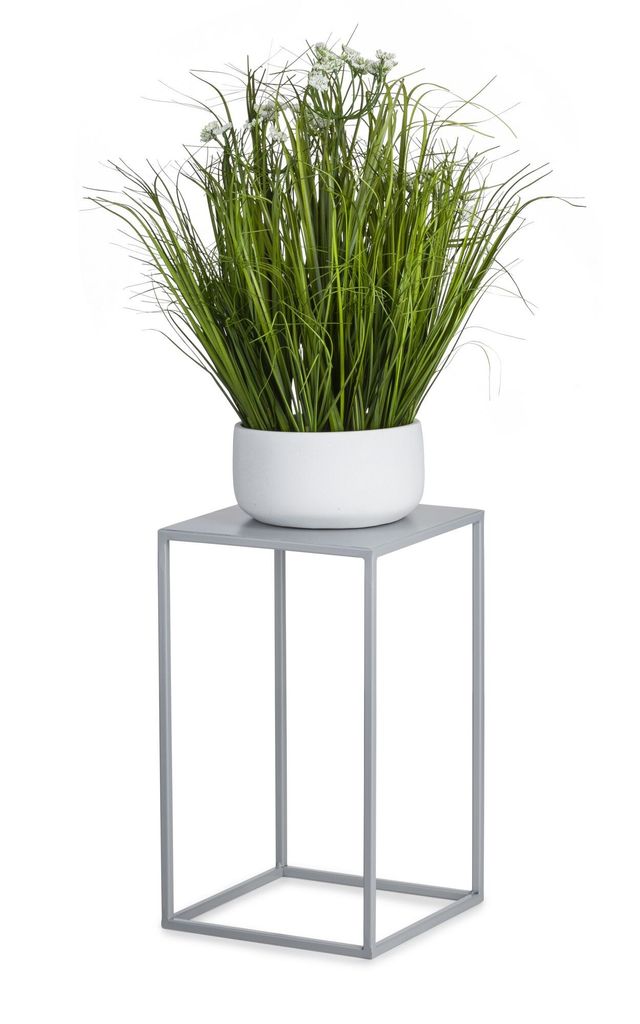 HowHomely | Stojan na květiny 40 cm - šedý - moderní design Obrázek produktu 