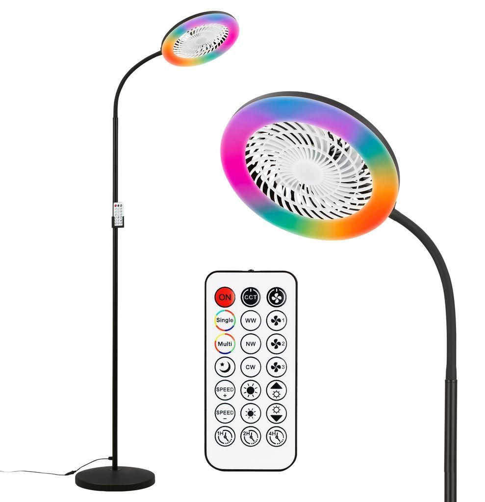 Briloner Lampadaire ventilateur avec éclairage télécommande Image du produit 
