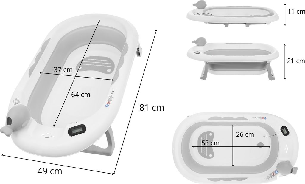 Primabobo OLA Faltbare Babybadewanne mit Gestell, Spielzung Produktbild 11