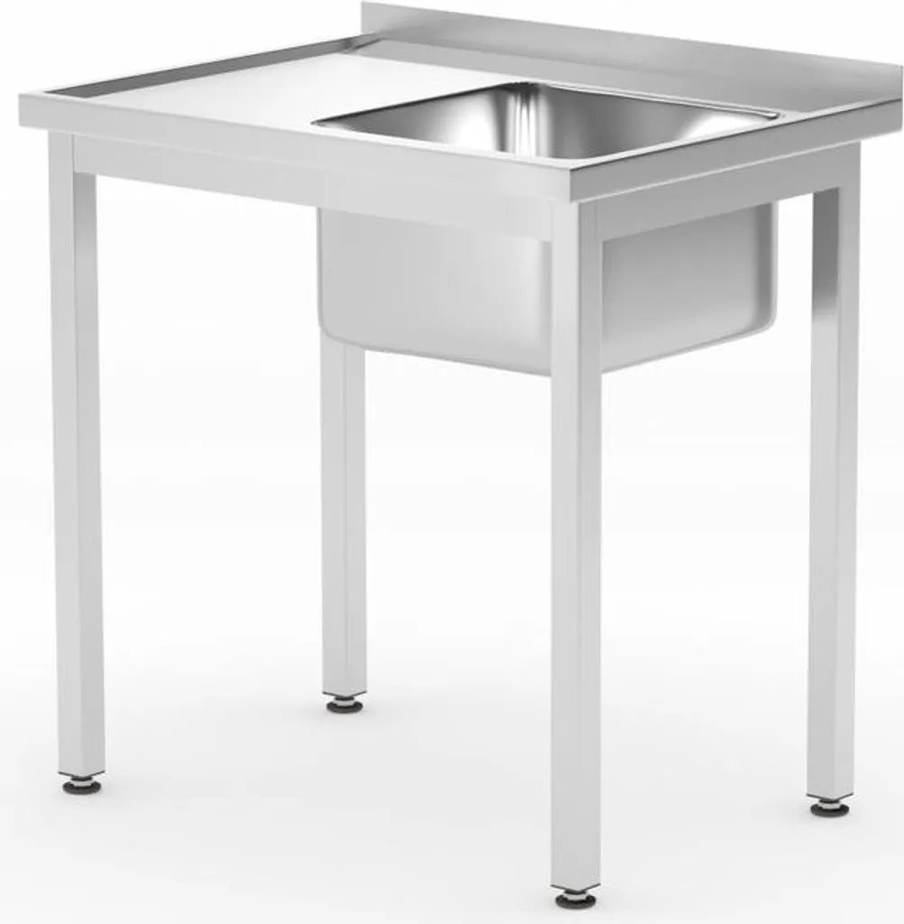 Lavabo Inox Stable et Robuste pour Nettoyage Intensif - 800x600 mm