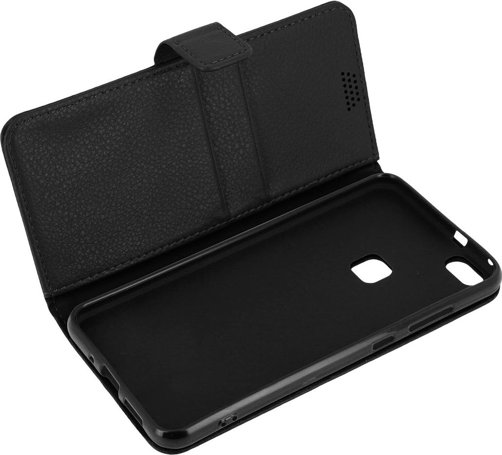 Avizar, Flip-Schutzhülle mit Standfunktion für Huawei P10 Lite, Schwarz