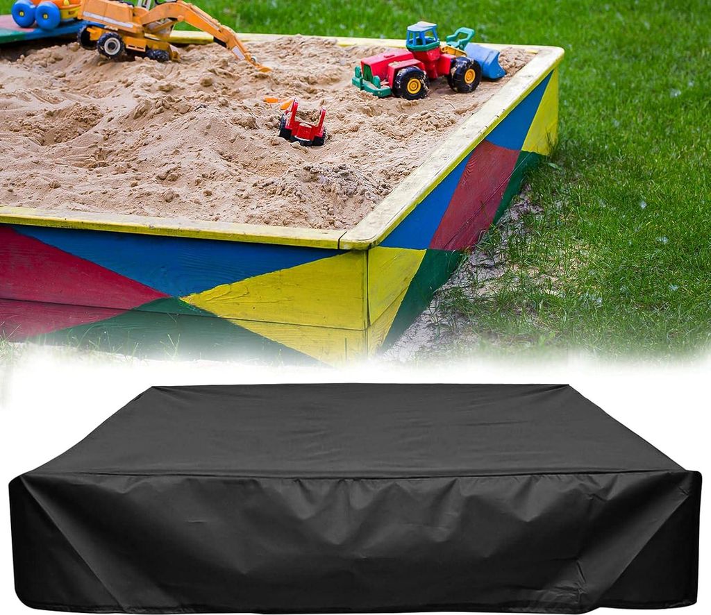 Sandkastenabdeckung mit Zugband - Staubdicht und wasserdicht (150 x 150 cm)