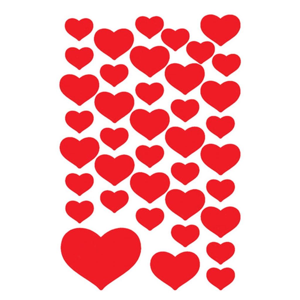 Herma Sticker DECOR Love Petits cœurs rouges 3 feuilles Image du produit 