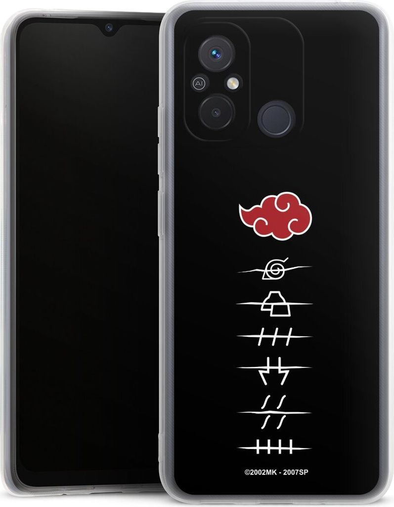 DeinDesign Handyhülle für Xiaomi Redmi 12C Silikon Hülle Case Smartphone Schutzhülle Naruto Shippuden Offizielles Lizenzprodukt Akatsuki