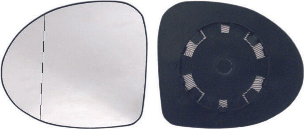 ALKAR Spiegelglas Außenspiegel Links für RENAULT TWINGO II (CN0) Asphärisch 6451171