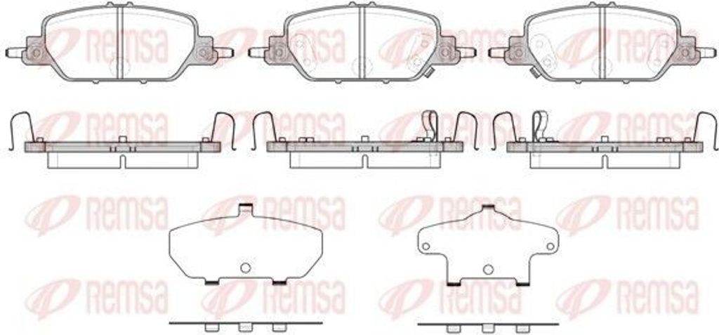 REMSA Bremsbeläge Satz Hinten Bremsklötze für HONDA CR-V V (RW, RT) 1730.02