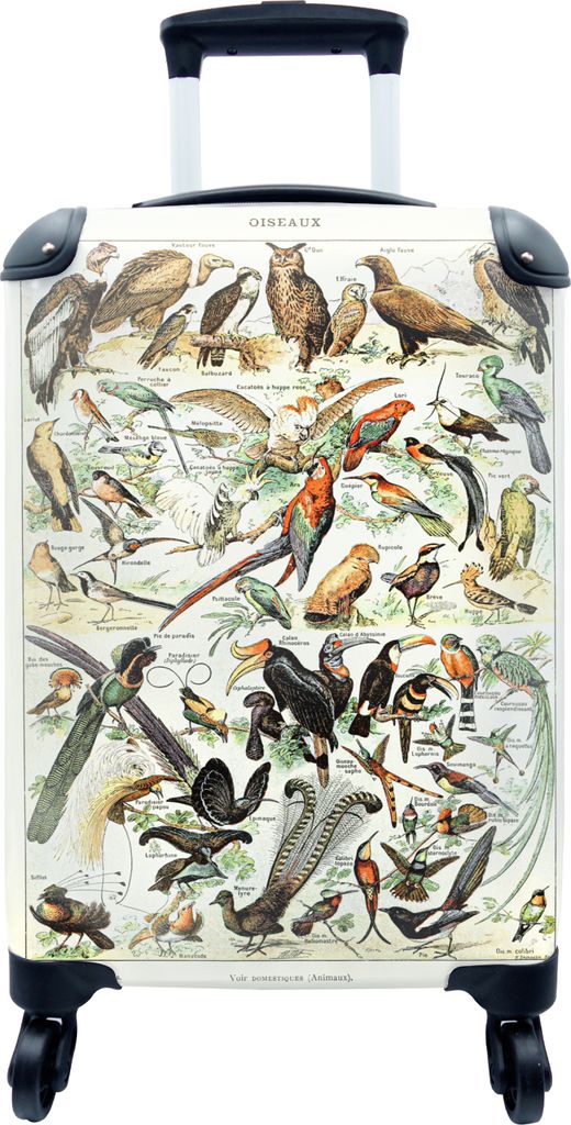 MuchoWow MuchoWow Koffer Handgepäck Trolley Rollkoffer Kleine Reisekoffer mit 4 Rollen - Vogel - Tiere - Natur - Cabin Size < 55x40x23 cm & 55...