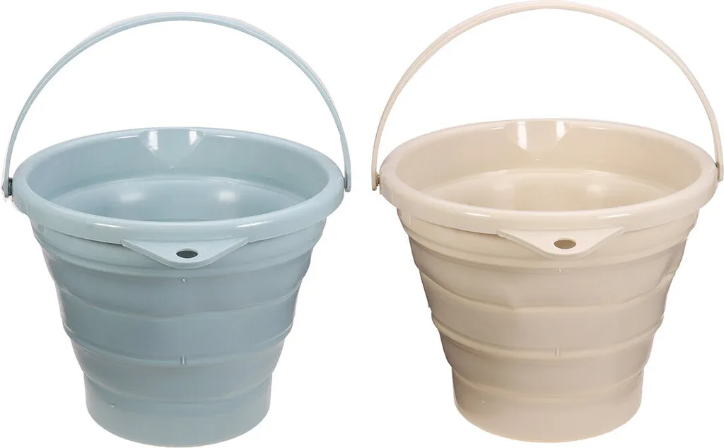 Secchio Multiuso Pieghevole 10L Blu - Salvaspazio per Lavanderia - 2