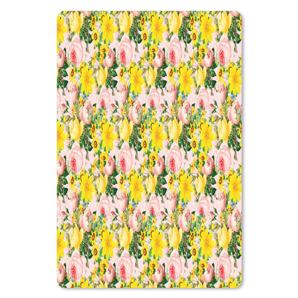 MuchoWow Mauspad Mousepad Blumen - Rosen - Muster 18x27 cm - Mousepads - Maus Mat - Pad - Mausunterlage