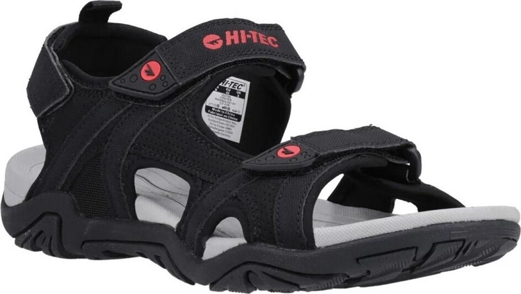 Hi-Tec - Herren Sandalen "Crater" FS10697 (40,5 EU) (Schwarz/Grau/Rot)