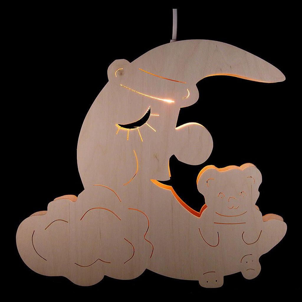 Fensterbild Mond mit Bär (32cm) von Schwibbola