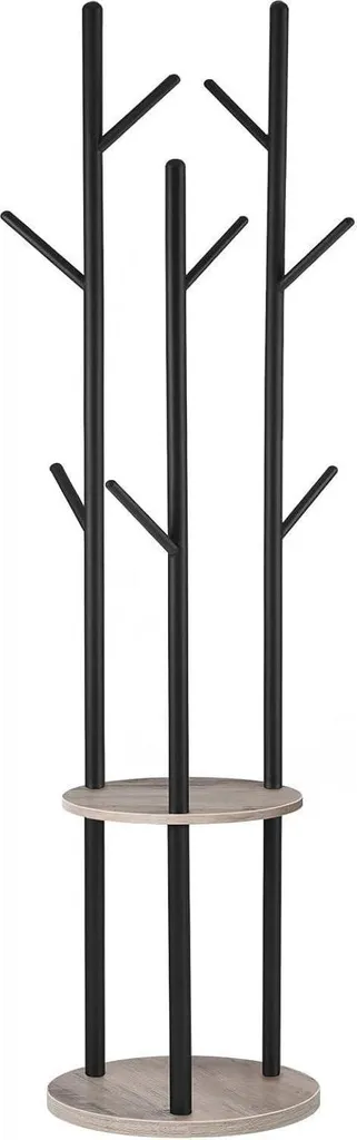 Appendiabiti Ingresso Robusto 8 Ganci 2 Ripiani Nero Greige | Shop Online