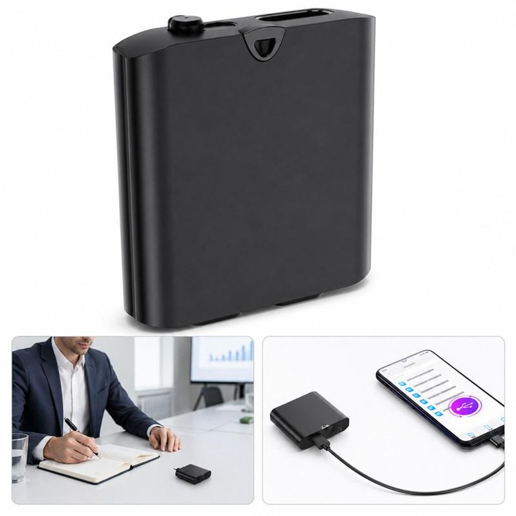 Mini Diktiergerät 8GB mit Sprachaktivierung Voice Recorder 192kbps HD Audio Aufnahme magnetisch MP3 Player