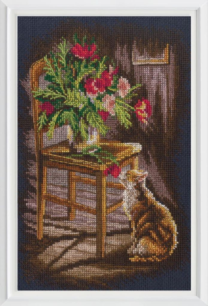 RTO Kreuzstich Set "Im Moment, Stuhl", Zählmuster, 16,5x25,5cm