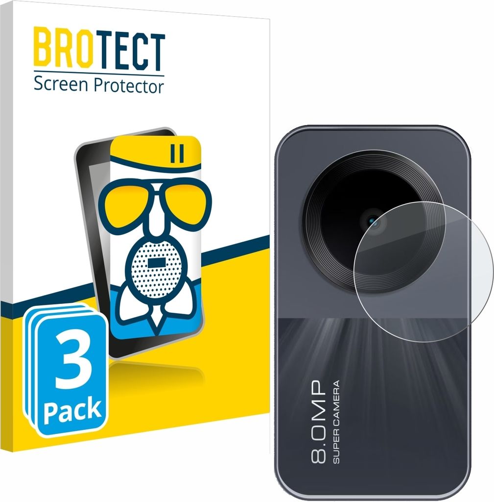3x BROTECT Schutzglas für Xiaomi Redmi Pad SE (NUR Kamera) Schutzfolie Displayschutz Display Schutz Glas Folie matt