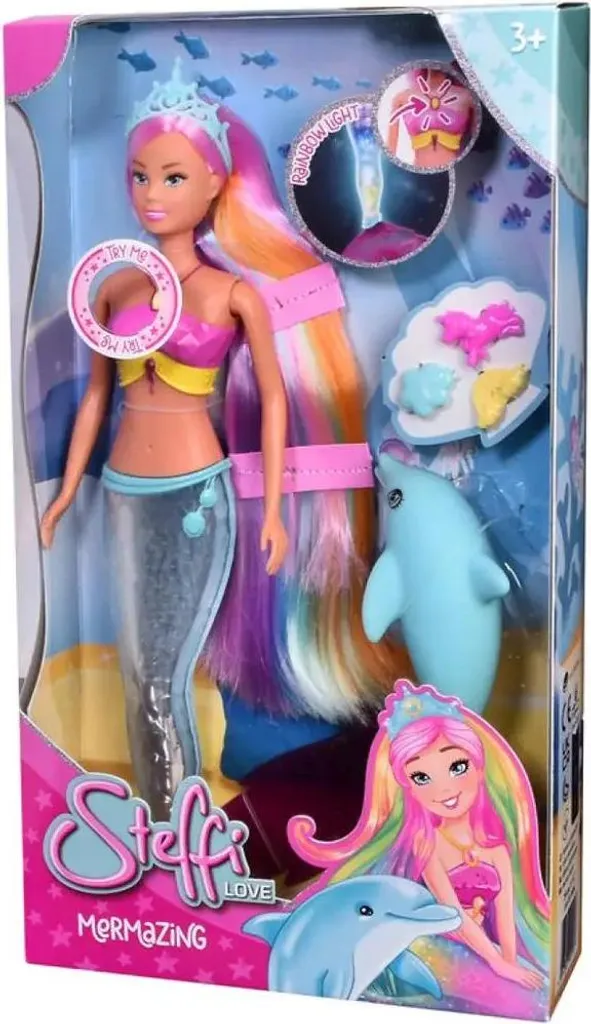 Poupée Steffi Love Mermaizing Simba Toys - Sirène avec Queue Scintillante