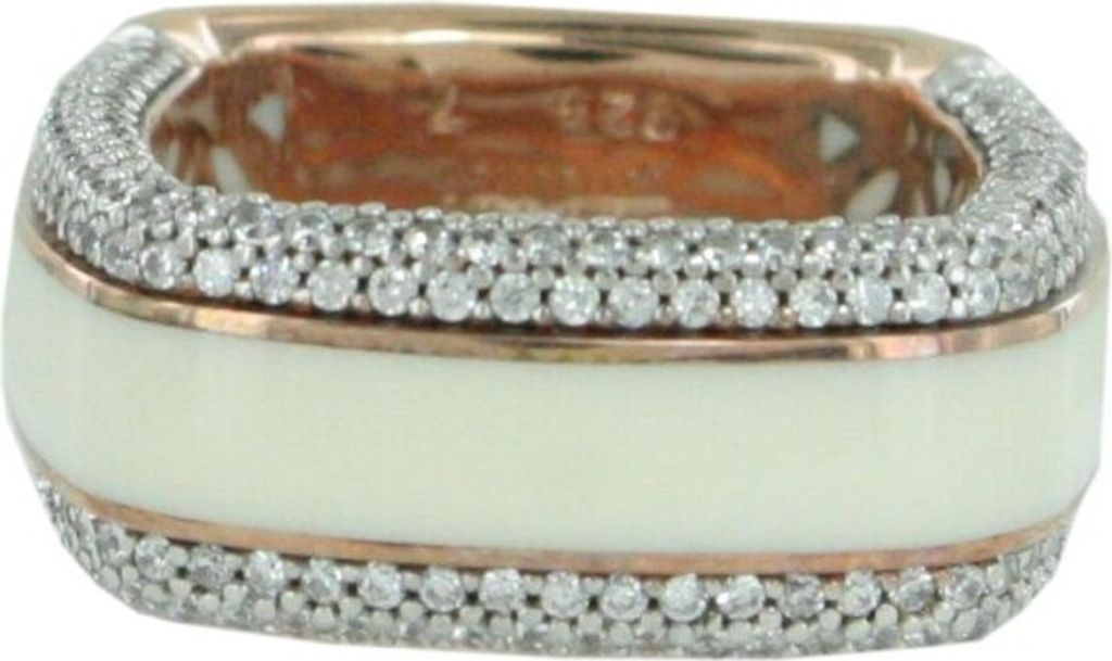 Esprit Collection Damen Fingerring 925 Silber Rosegold/Beige Algea ELRG92197B, Ringgroesse:53 (16.9)