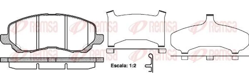 Kit plaquettes de frein REMSA pour Peugeot 4008 et Mitsubishi Lancer