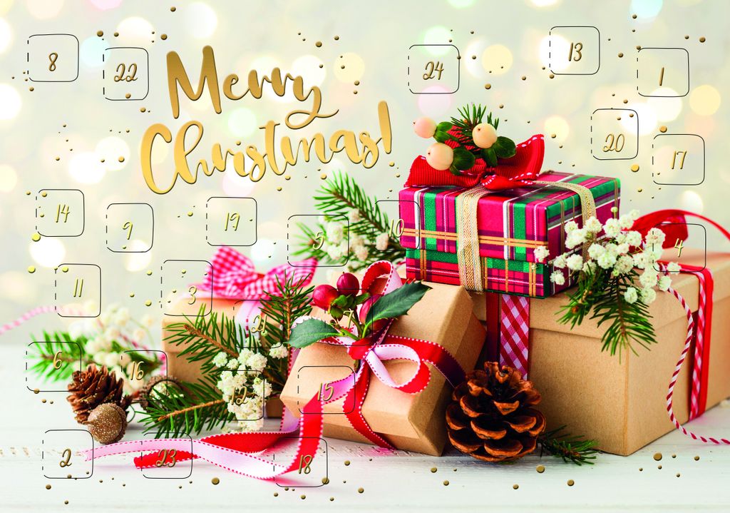 Advent Adventskalenderkarte QR-Code mit Rezepten - Format Produktbild 