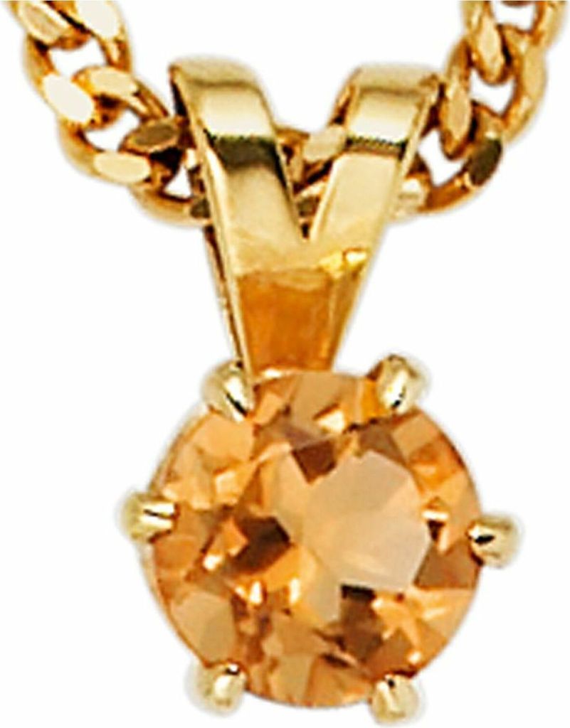 JOBO Anhänger 585 Gold Gelbgold 1 Citrin