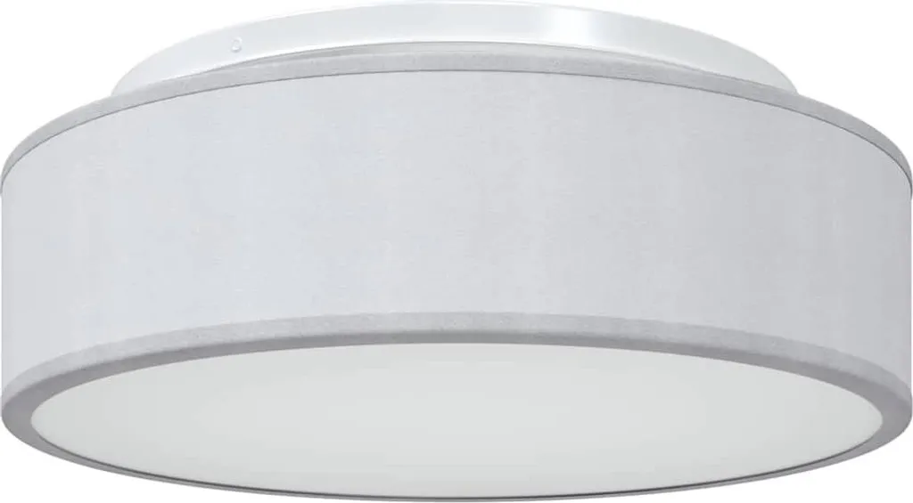 Lampada da Soffitto Grigia in Tessuto con Faretti Orientabili 38x38
