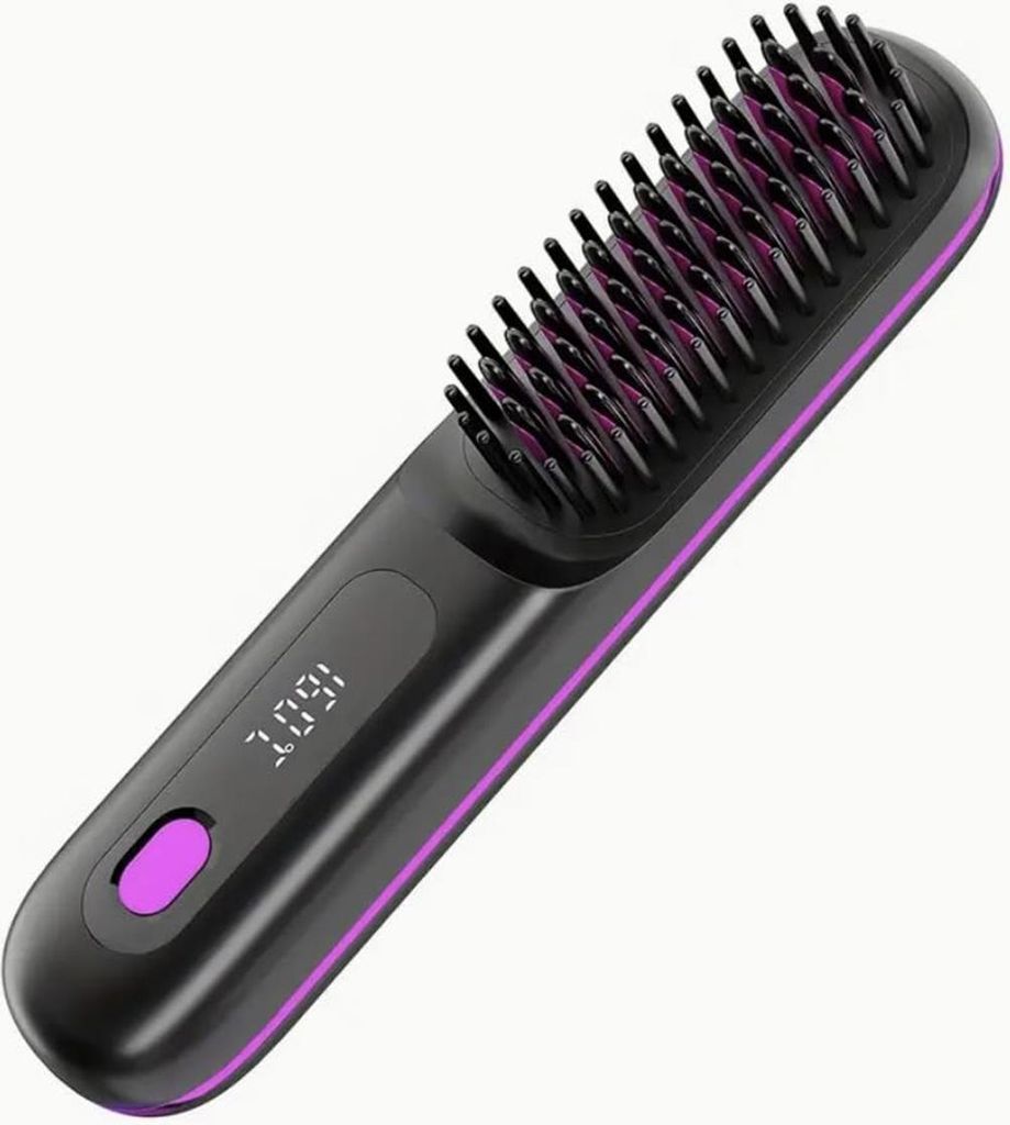 Glätteisen,kabelloser Haarglätter LCD, 3 Temperaturstufen, negative Ionen, für alle Haartypen und Bartstylingr