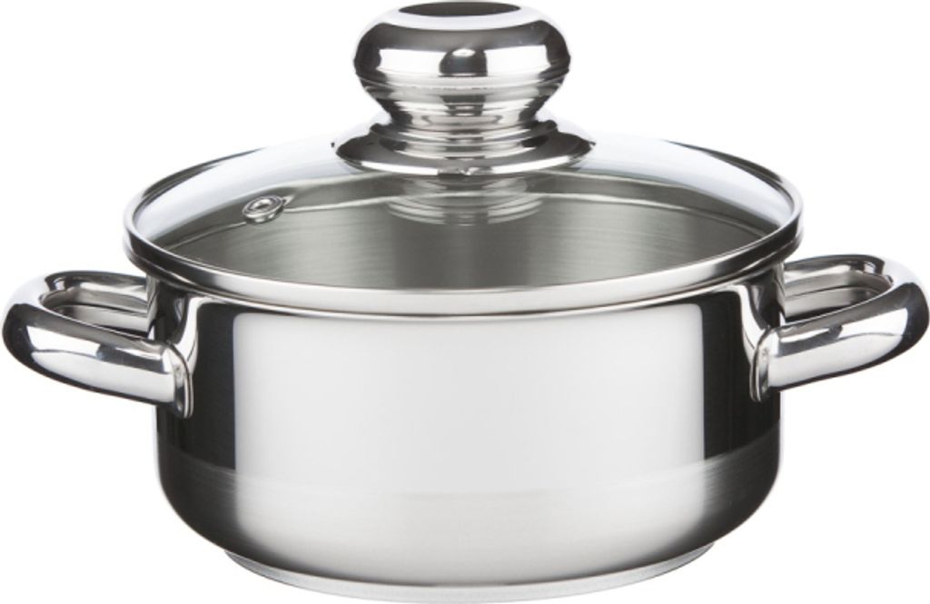 Premium Kochtopf mit Deckel, Durchmesser 15 cm, Volumen 1,0 l