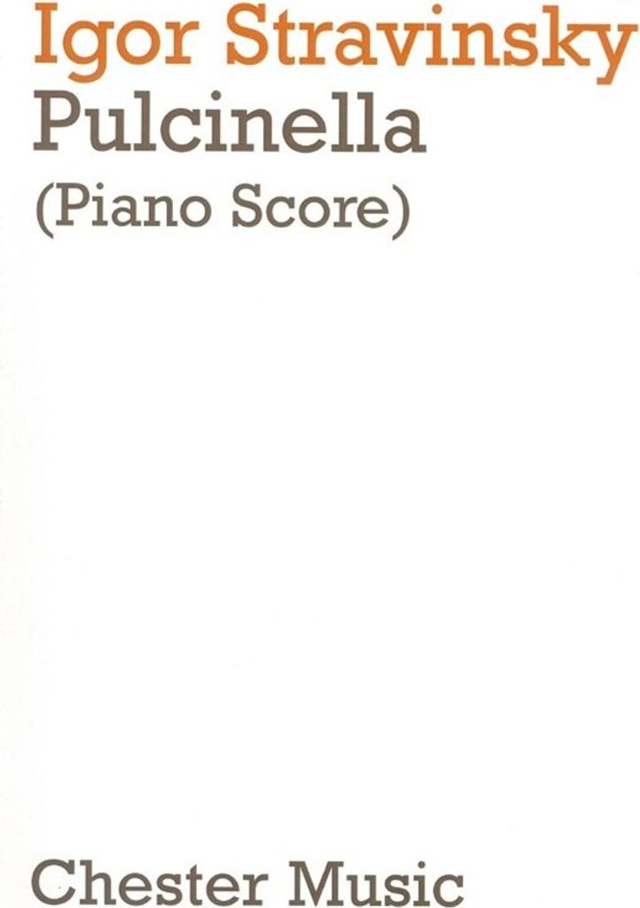 Pulcinella Ballet for Orchestra Piano Score Pergolesi, Giambattista, Ed