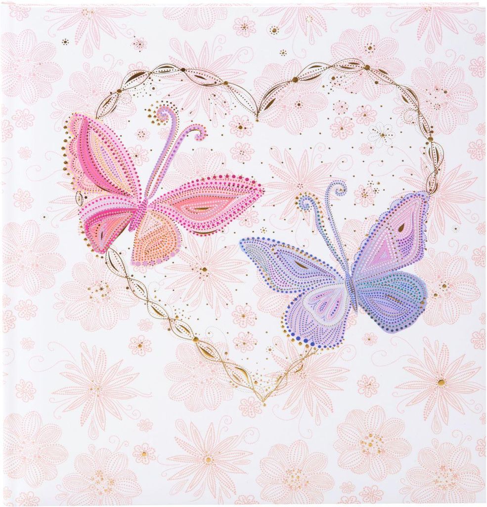 Goldbuch Hochzeitstagebuch Together 23x25 cm Kunstdruck Relief Schmetterling