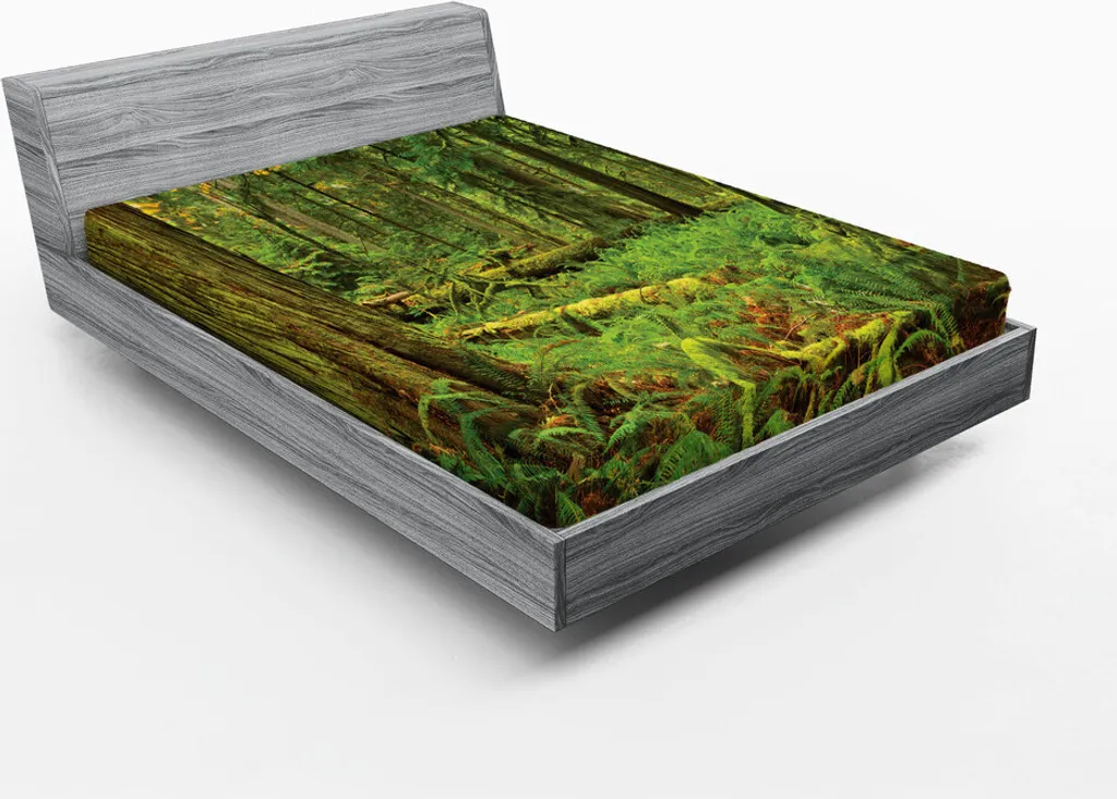 Drap-housse 180x200 cm pour Ambiance Zen et Déco Nature Tropicale Verte