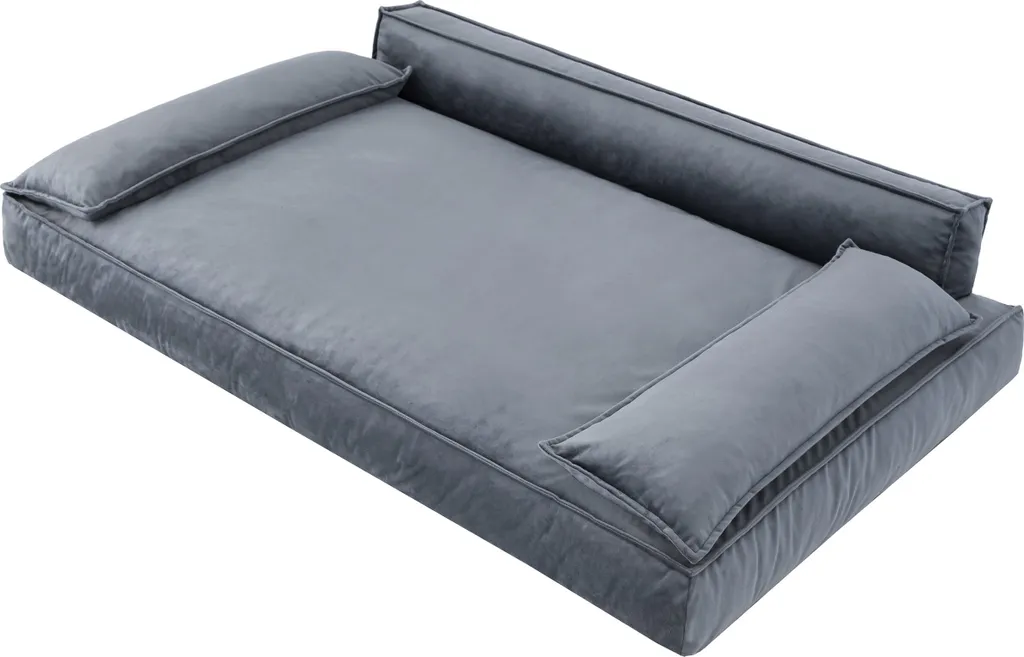 Letto per Cani XXL 120x77 cm Grafite: Divano Lavabile per Taglie Grandi