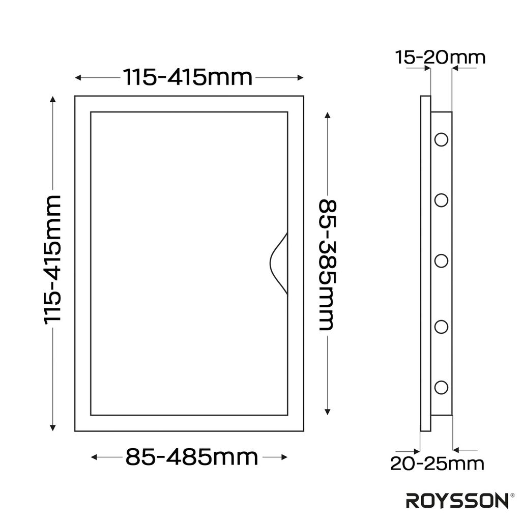 Revisionstür Roysson 300x300mm Weiß Revisionsklappe Produktbild 4