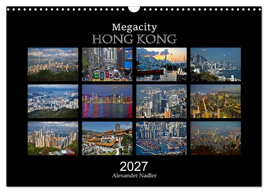 Megacity Hong Kong (Wandkalender 2027 DIN A3 quer), CALVENDO Monatskalender