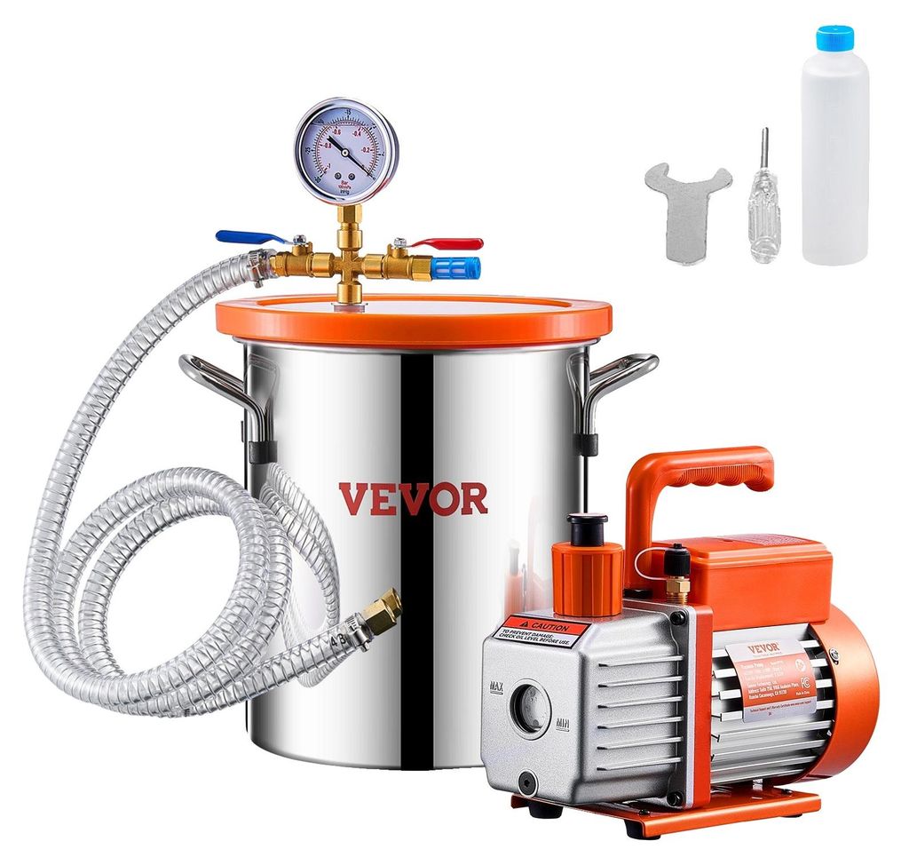 VEVOR 11,36 l vakuová komora a vývěva 3,5 CFM, komora z Obrázek produktu 